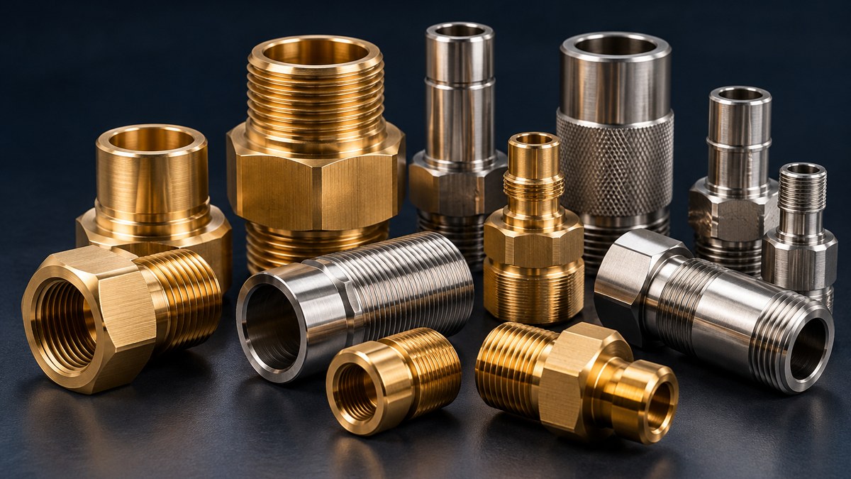 Brass and stainless-steel threaded components